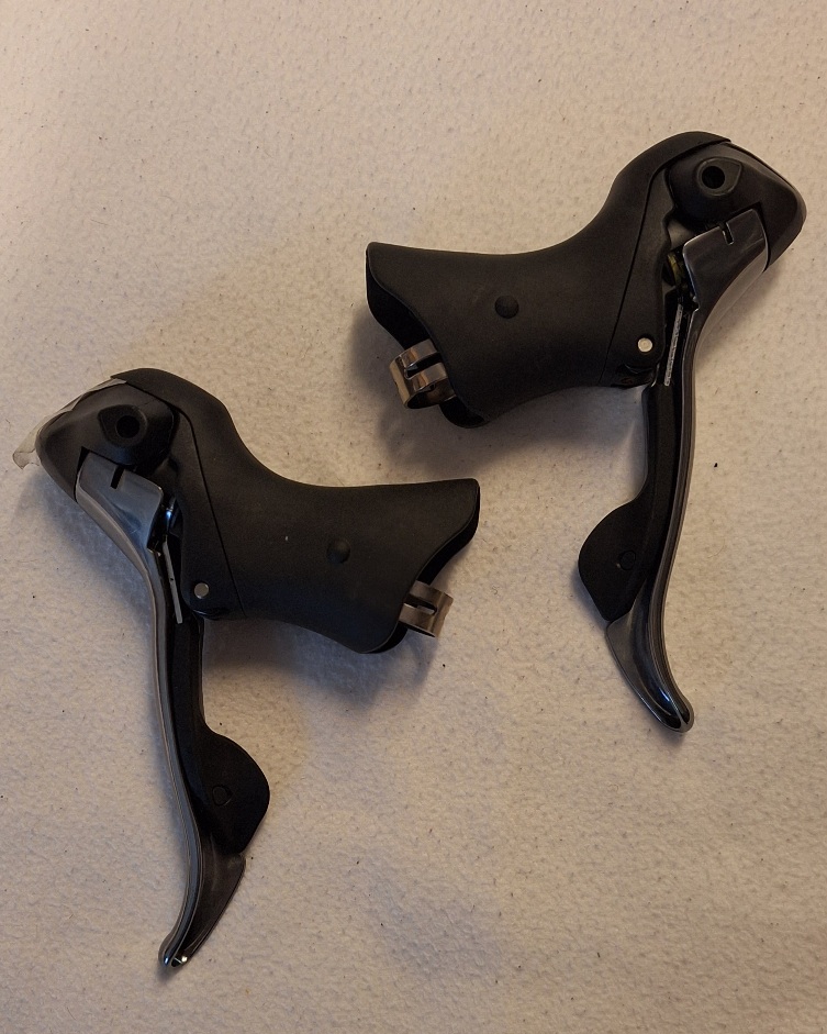 Fietsenversnellingshendels Shimano 105 versnellingen Vintage Shimano 105